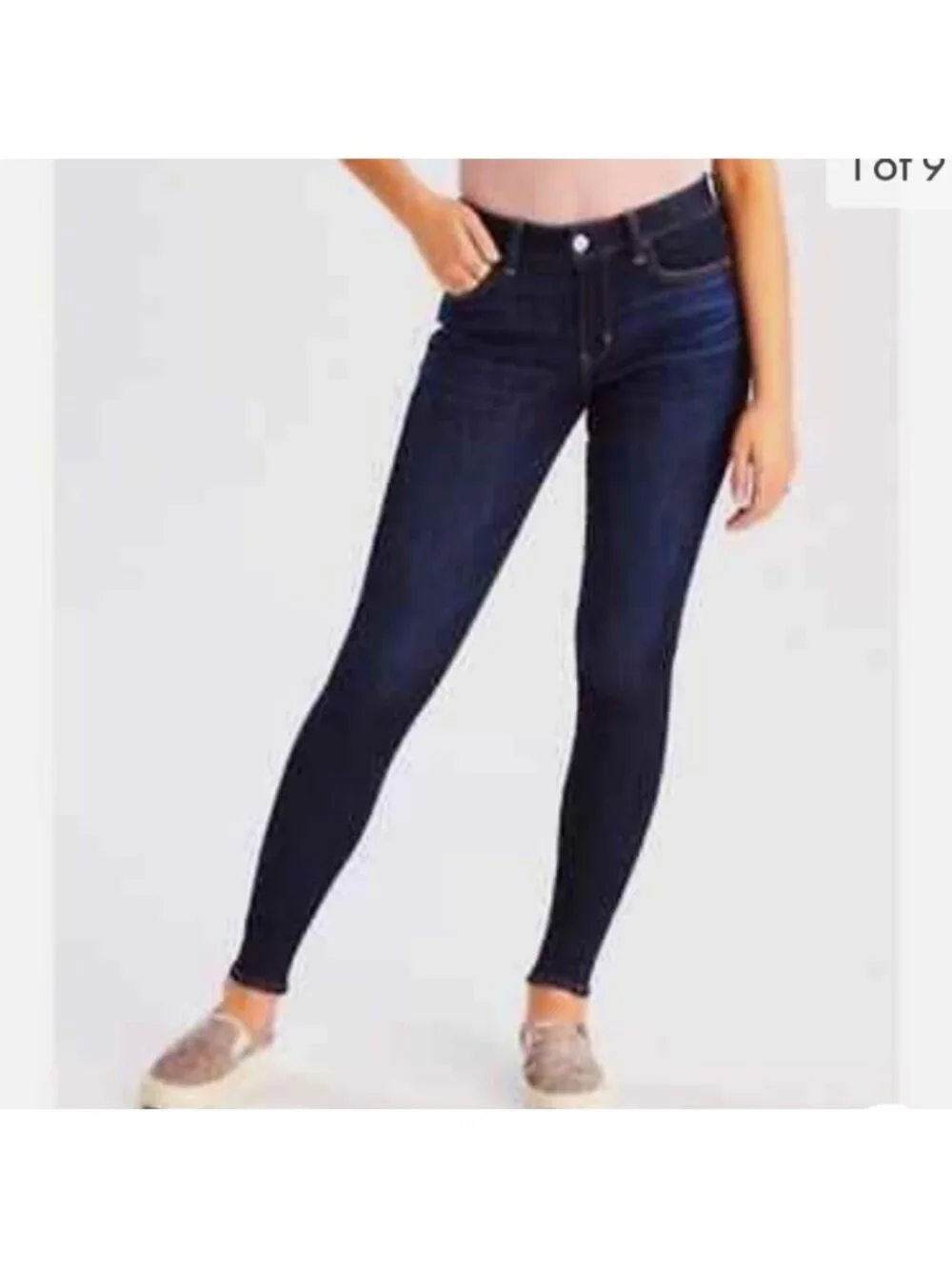 American eagle super super stretch dark wash jeggings